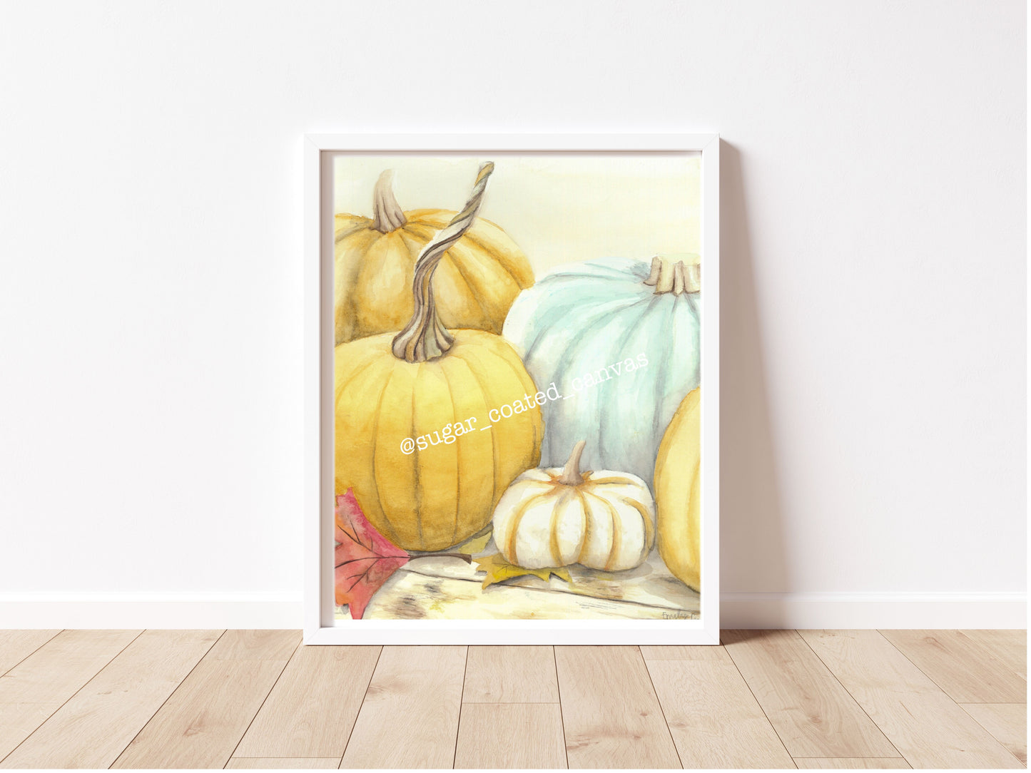 Pumpkins Watercolor Print
