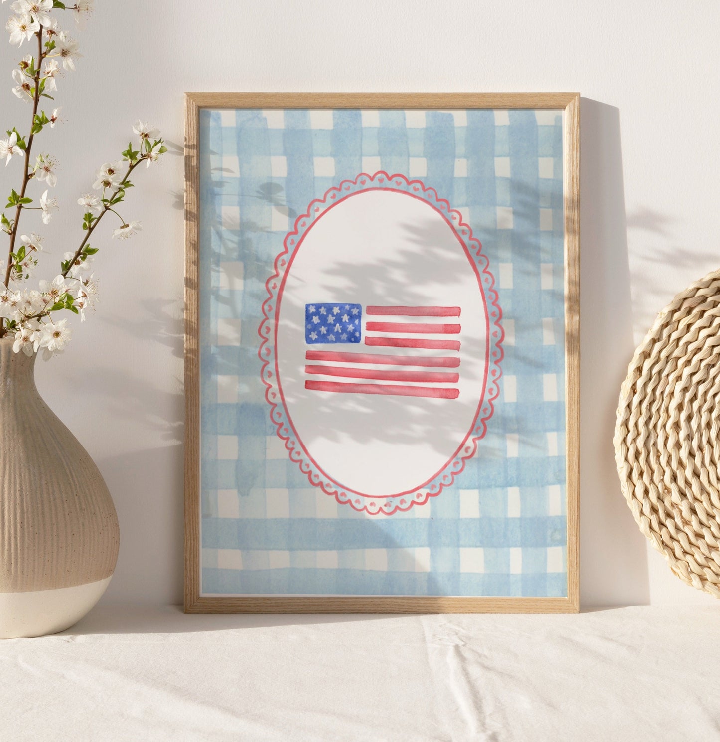 Cute Fourth Of July Flag Print