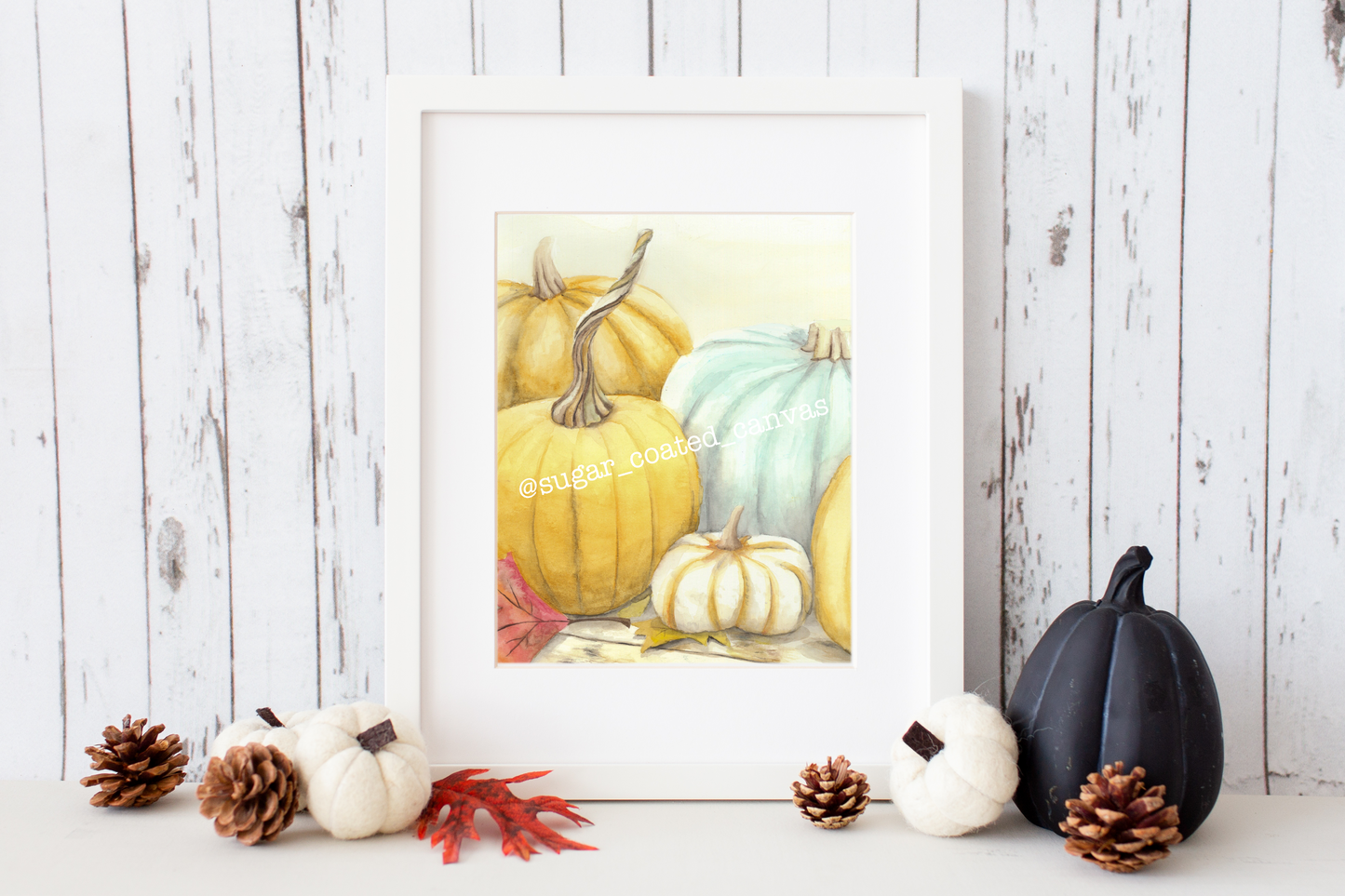 Pumpkins Watercolor Print