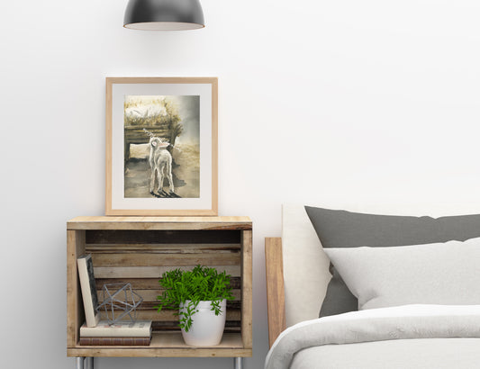 Lamb Of God Watercolor Print