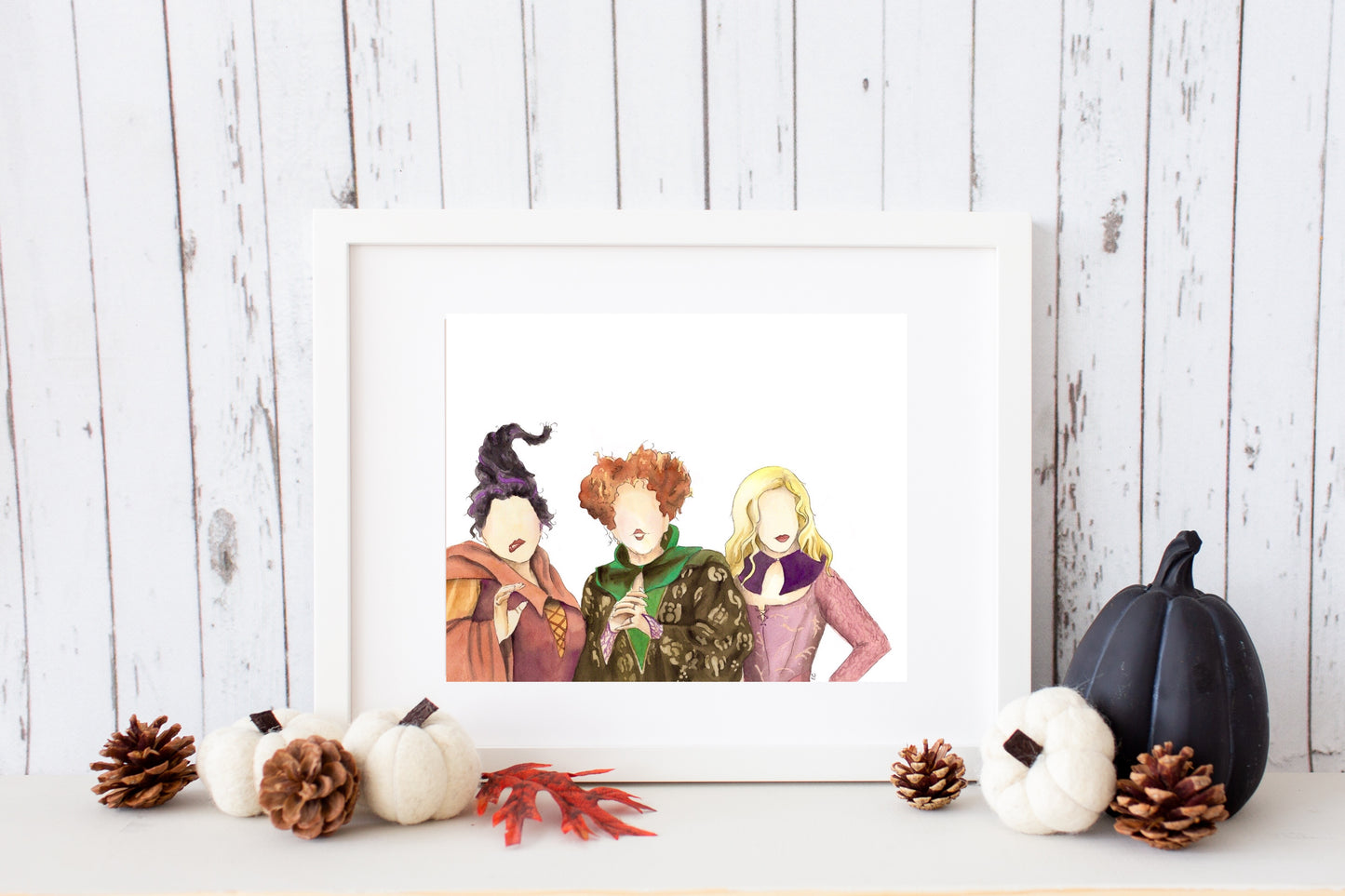 Witches Watercolor Print