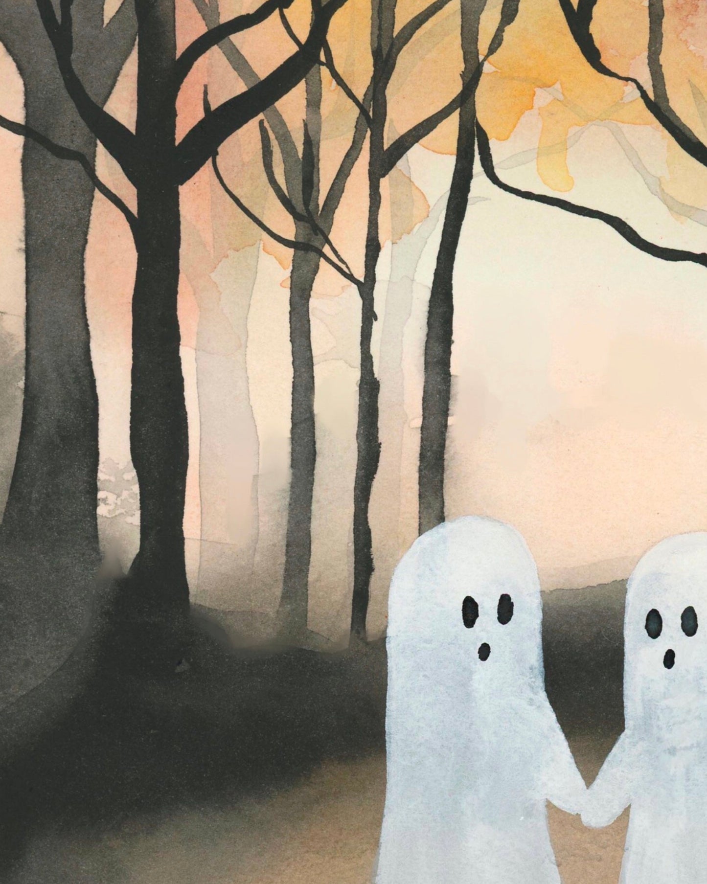 Ghost Watercolor Painting