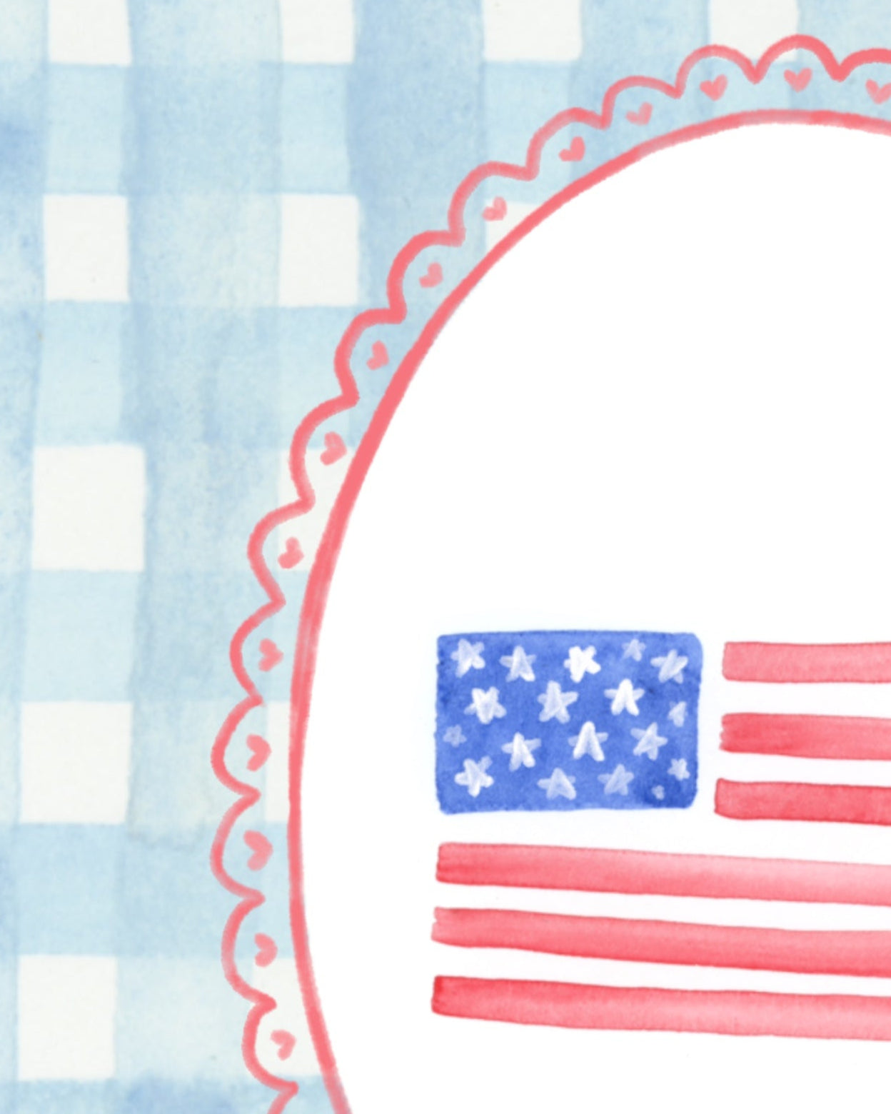 Cute Fourth Of July Flag Print