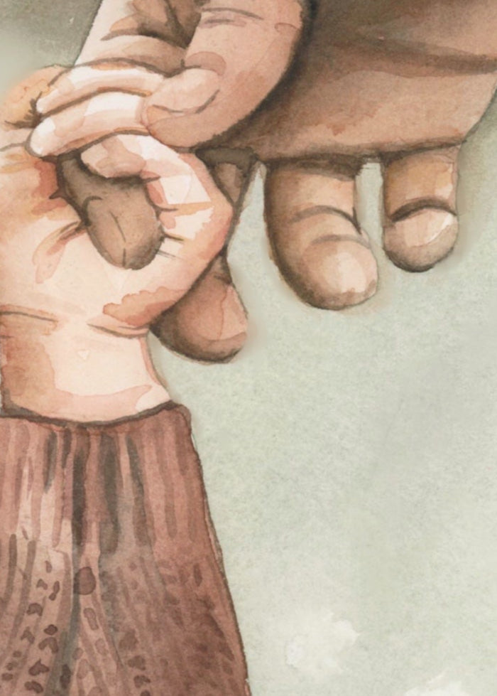 Momma's Hand watercolor Print