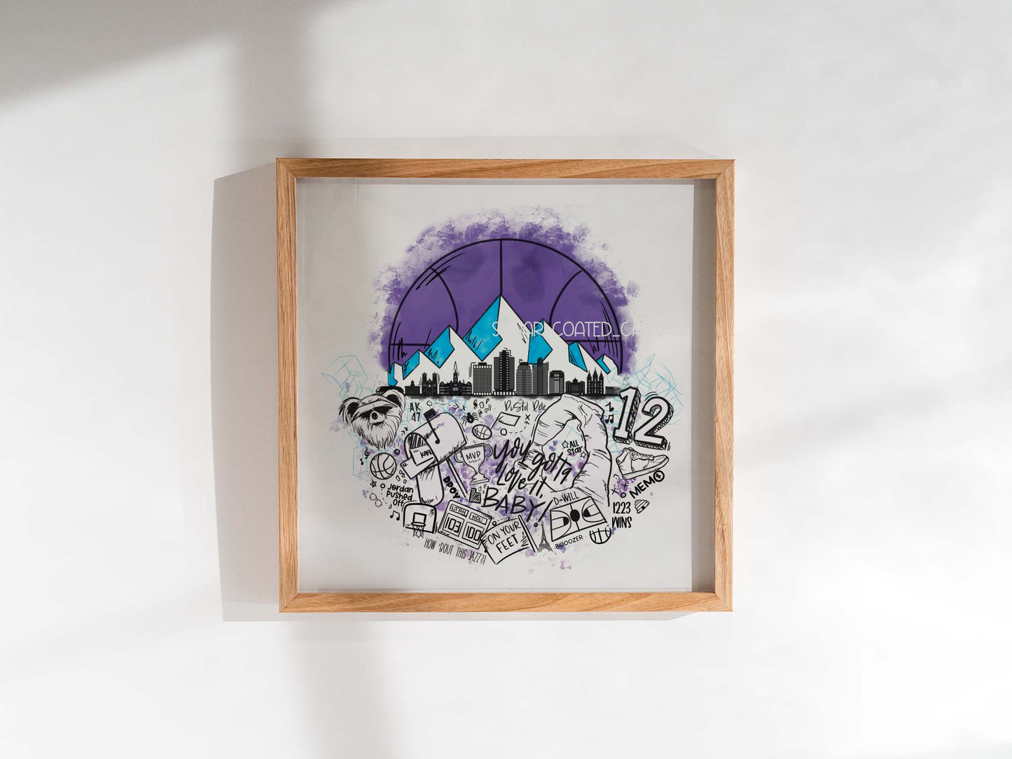 Utah Basketball Art Print