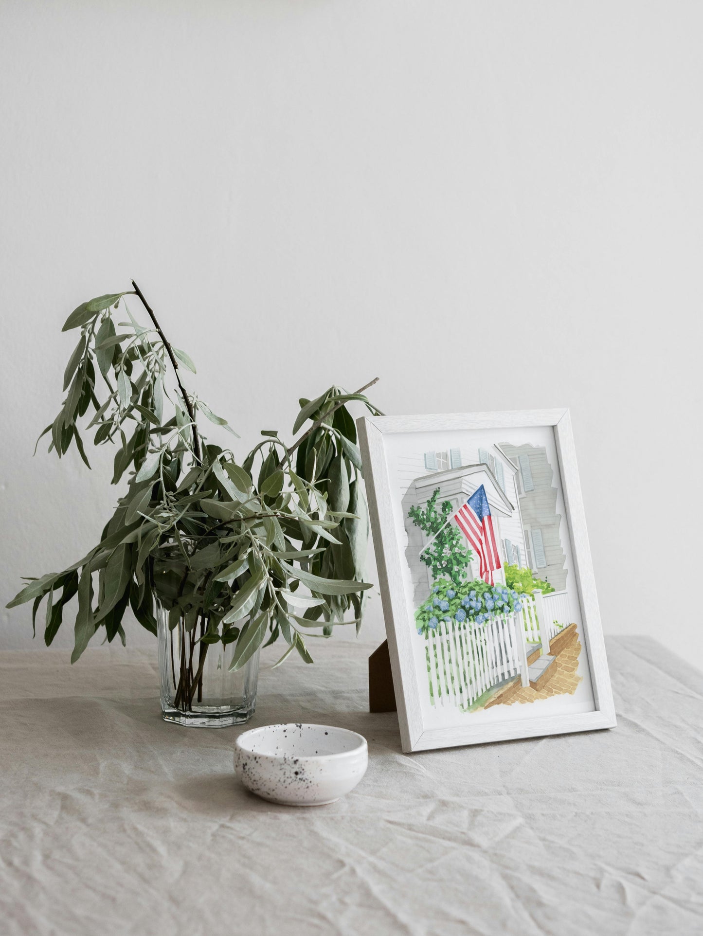 Patriotic Porch Watercolor Print