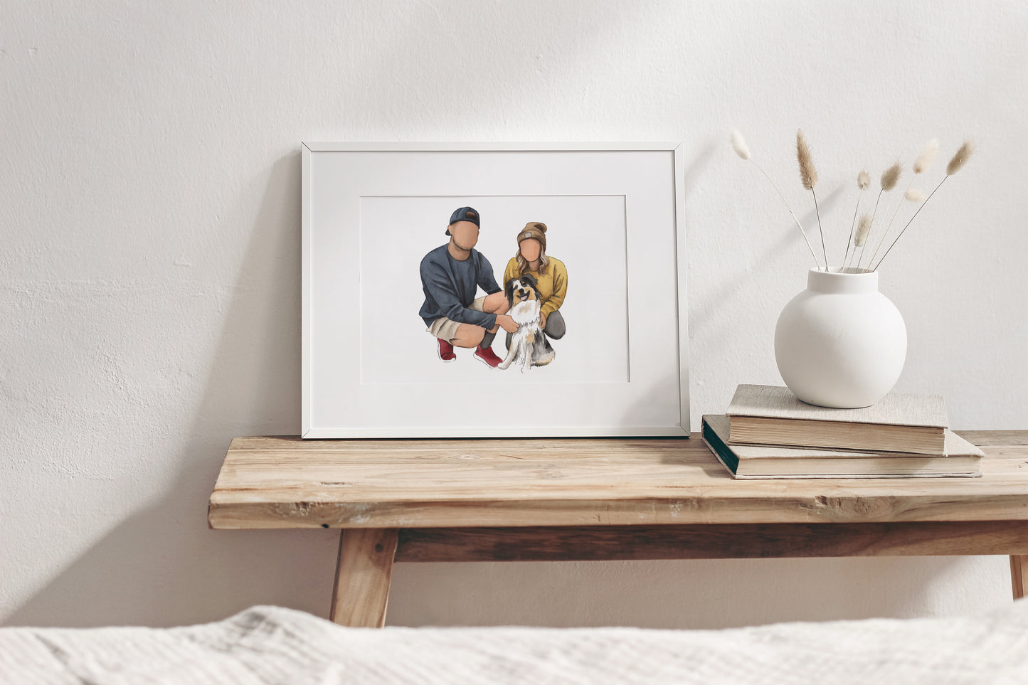 Custom Faceless Watercolor Portrait