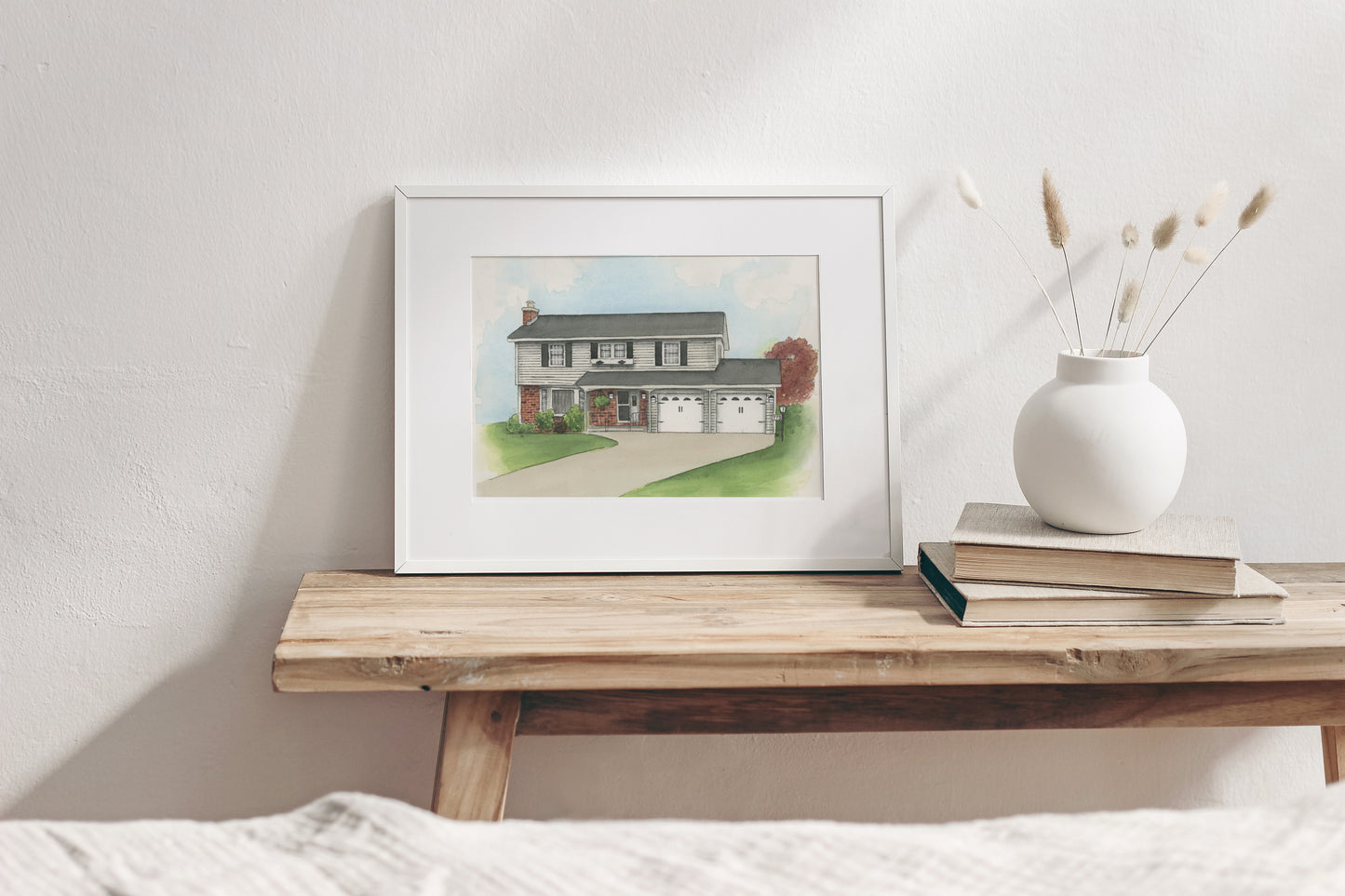 Custom Home Watercolor Painting