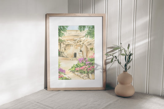Garden Tomb Watercolor Print