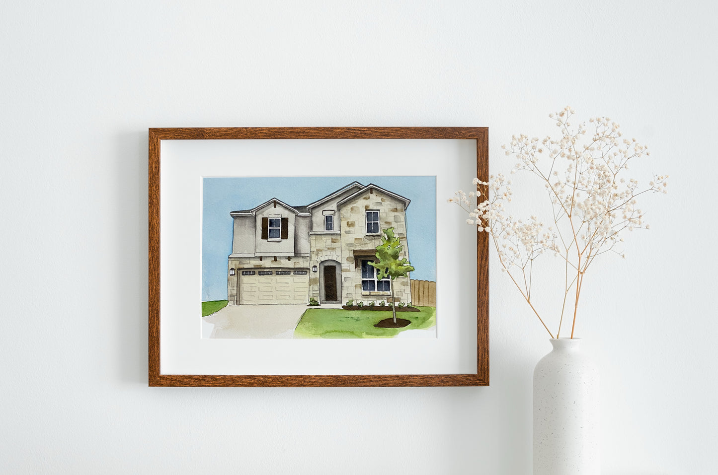 Custom Home Watercolor Painting