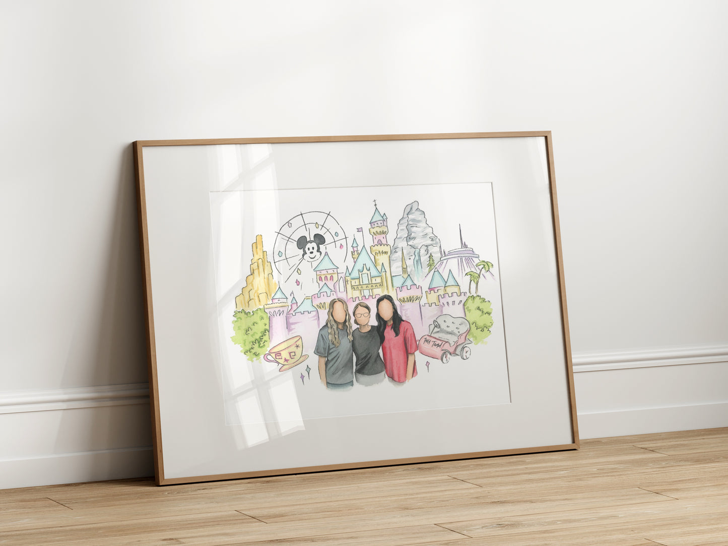 Custom Faceless Watercolor Portrait