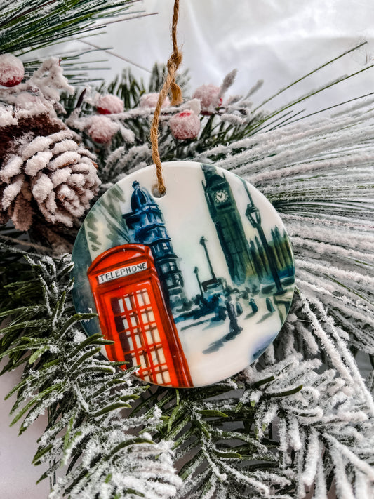 London England Christmas Ornament