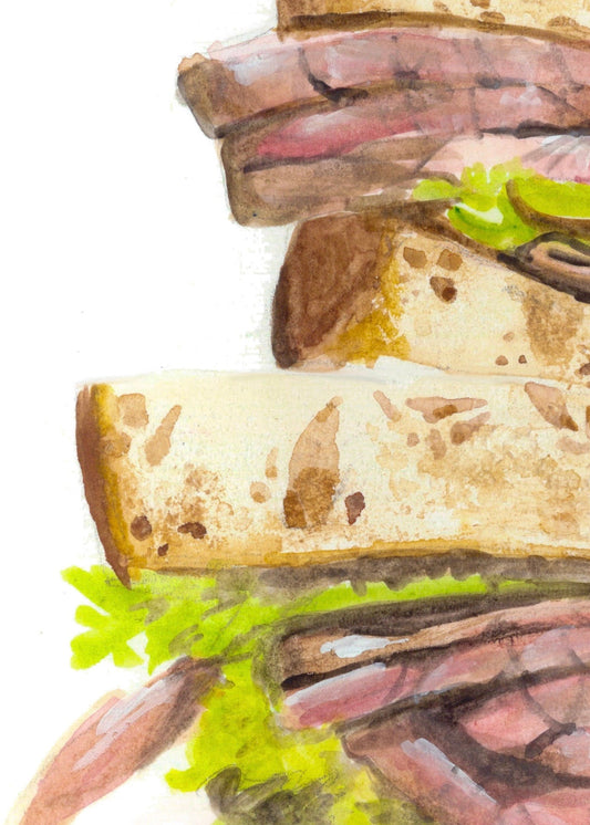 Sandwich Watercolor Print