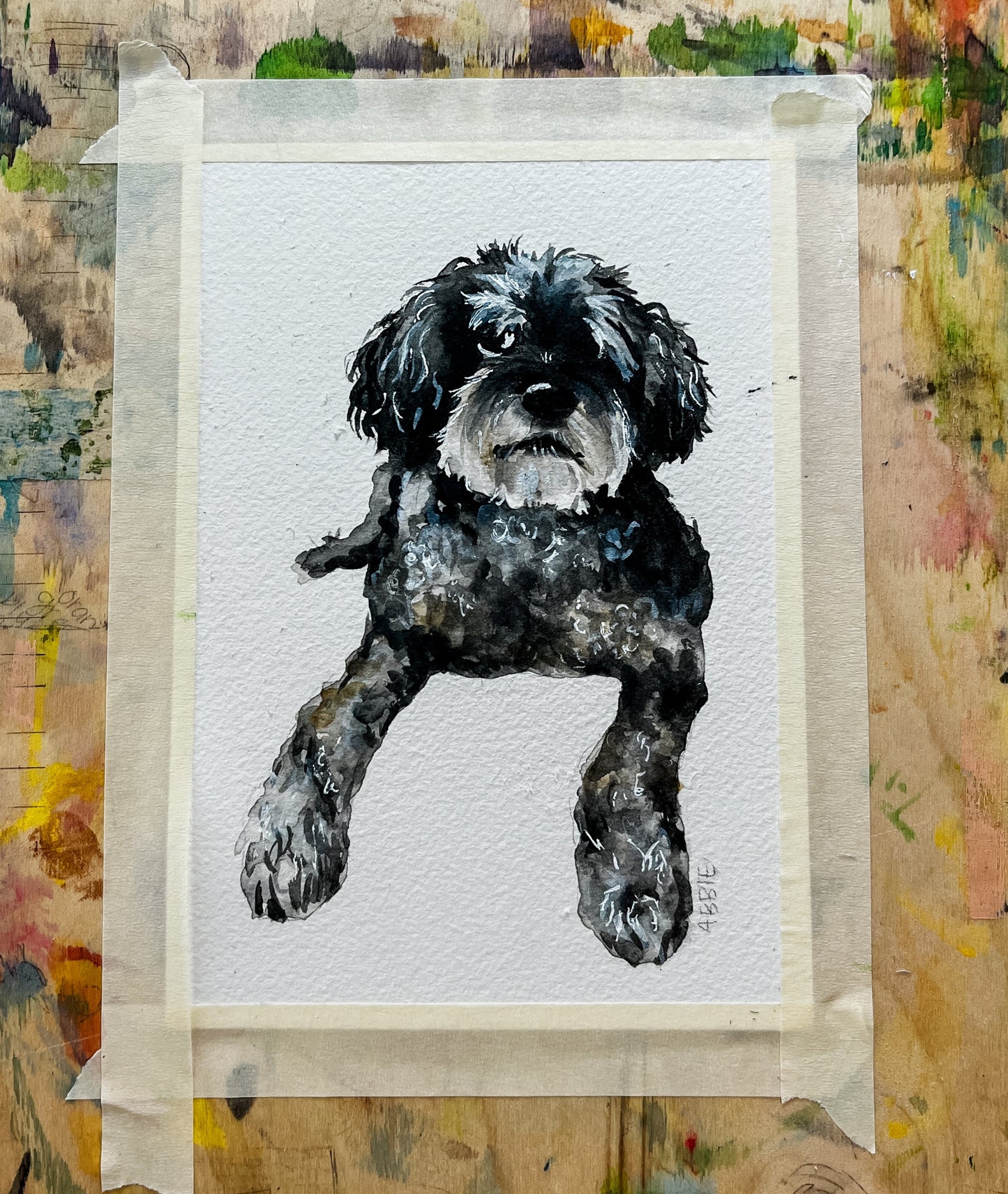 Custom Pet Watercolor Painting