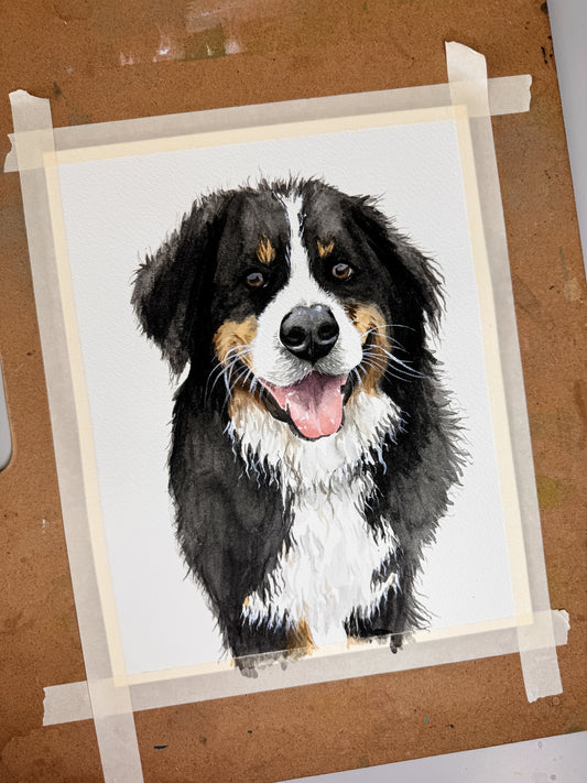 Custom Pet Watercolor Painting