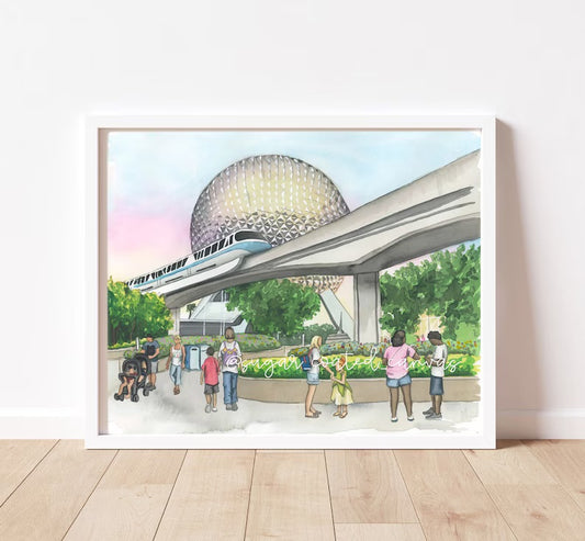 Day at the Parks Watercolor Print