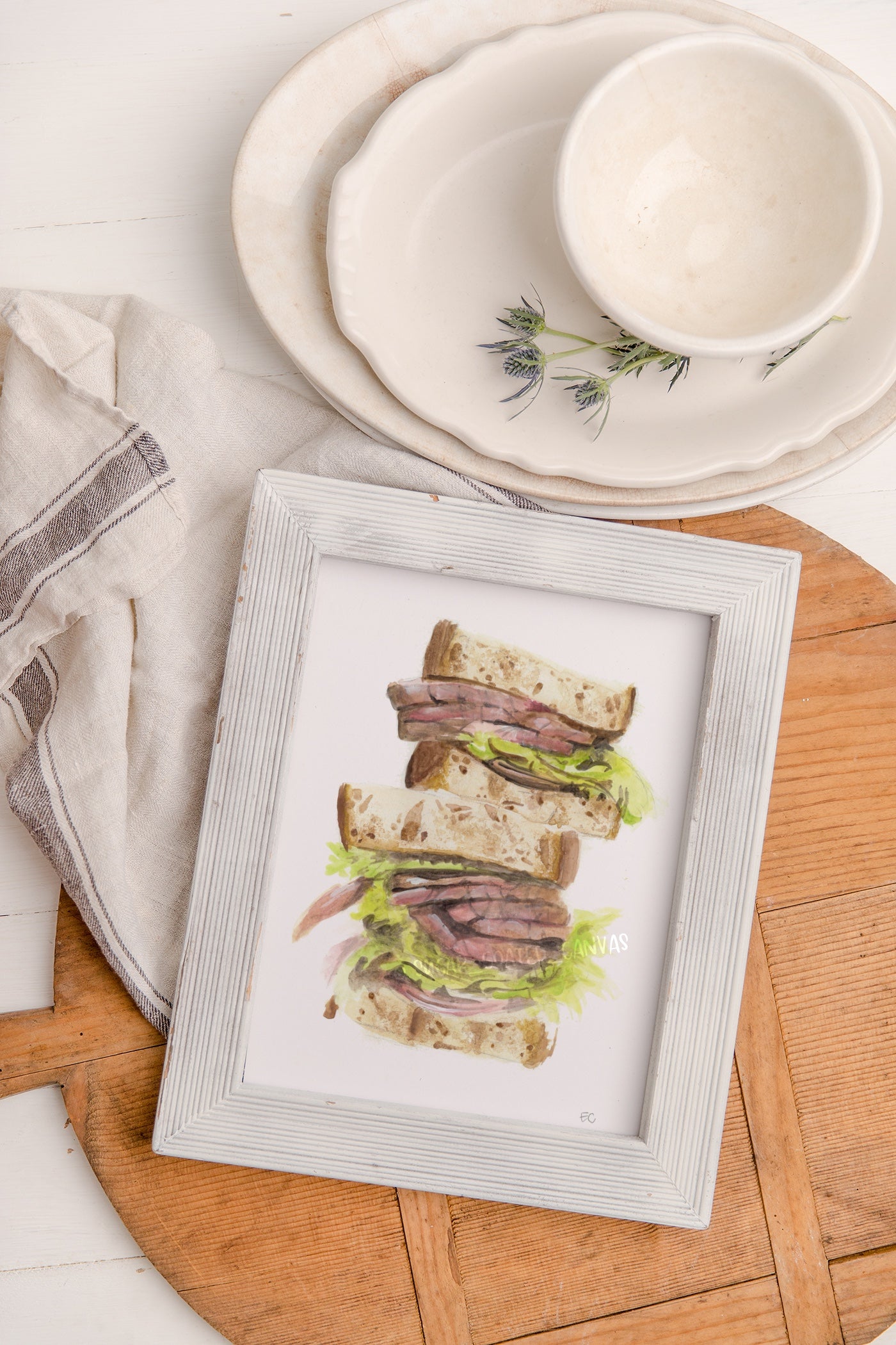 Sandwich Watercolor Print