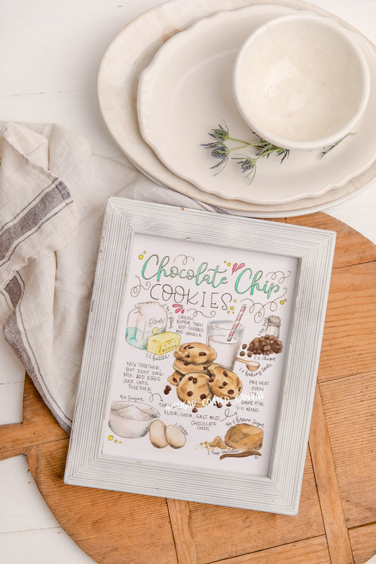 Illustrated Recipe of Chocolate Chip Cookies