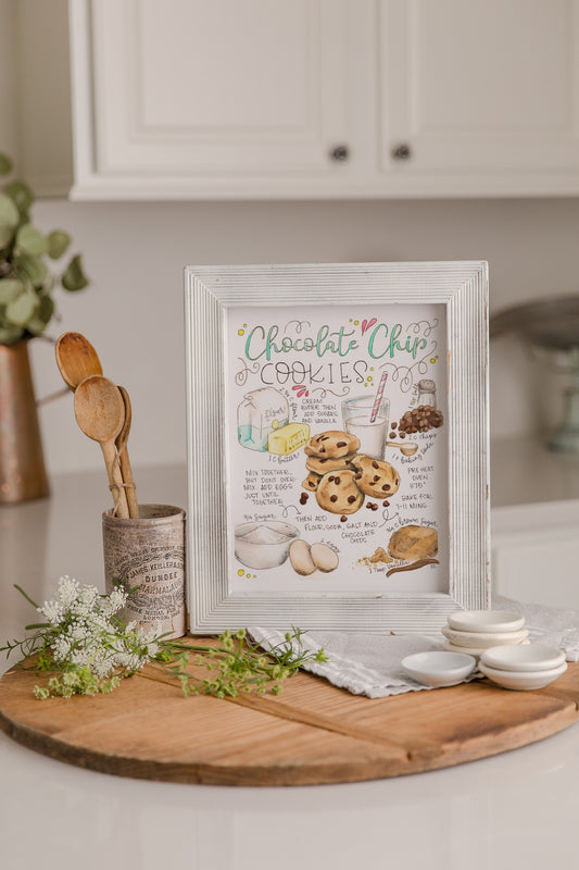 Illustrated Recipe of Chocolate Chip Cookies