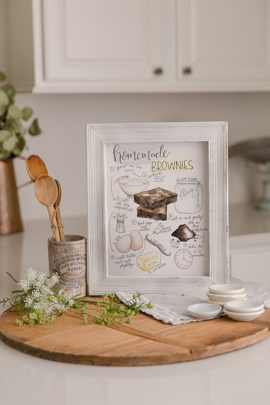 Illustrated Brownie Recipe Print