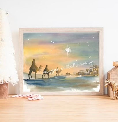 Wisemen Watercolor Painting Print