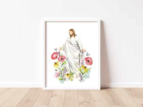 Blooming in His Light Watercolor Print