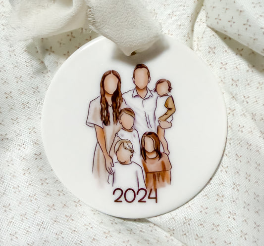 Custom Faceless Portrait Ornament