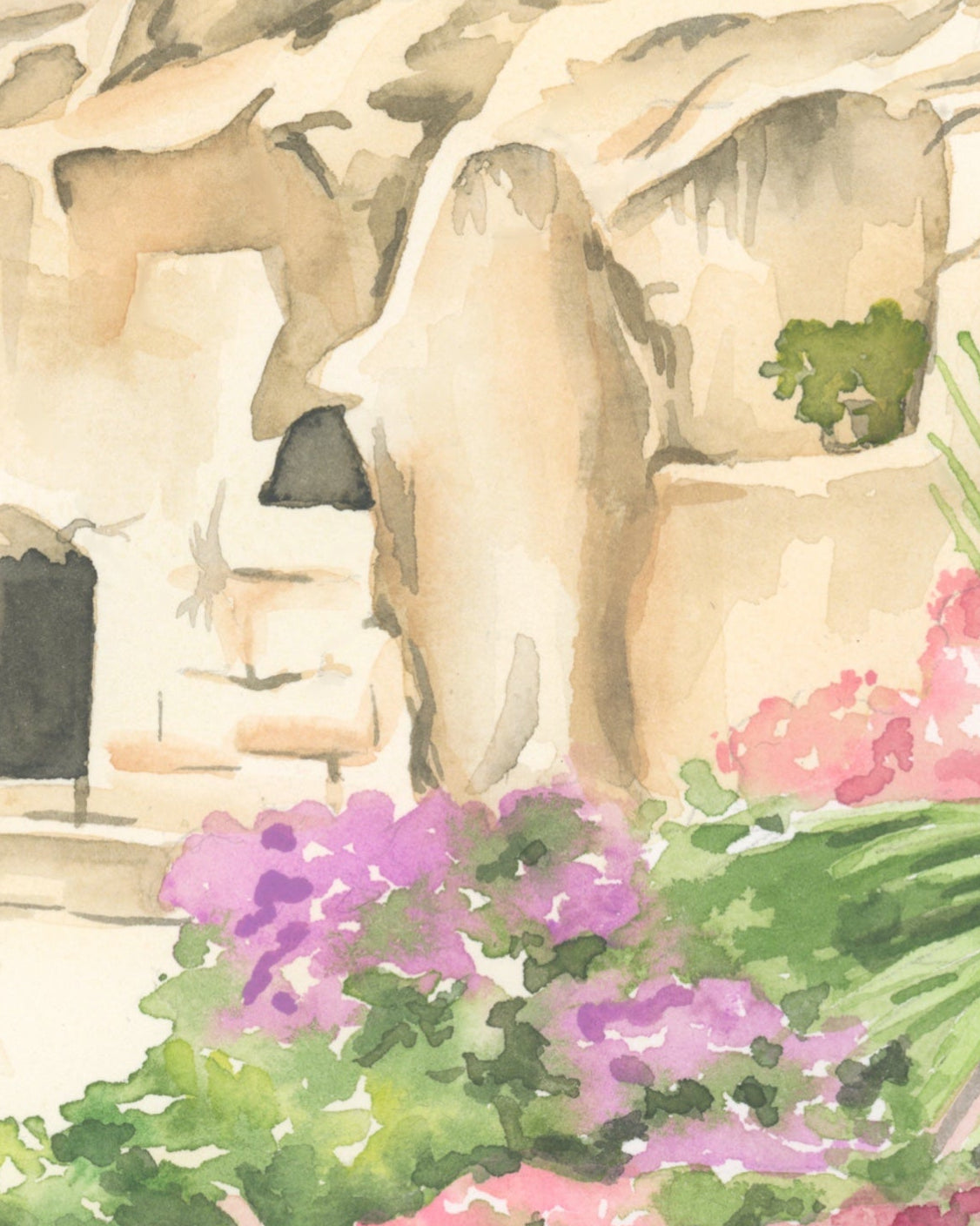 Garden Tomb Watercolor Print