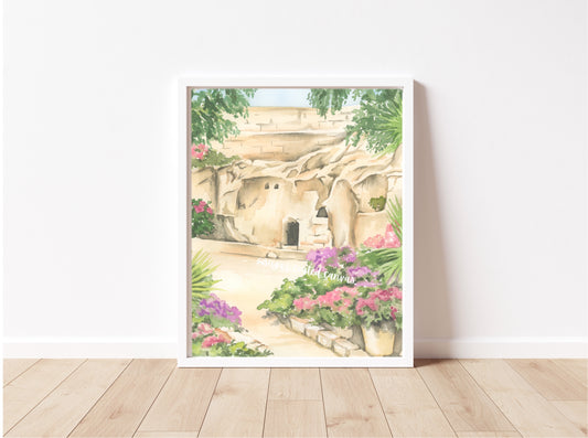 Garden Tomb Watercolor Print