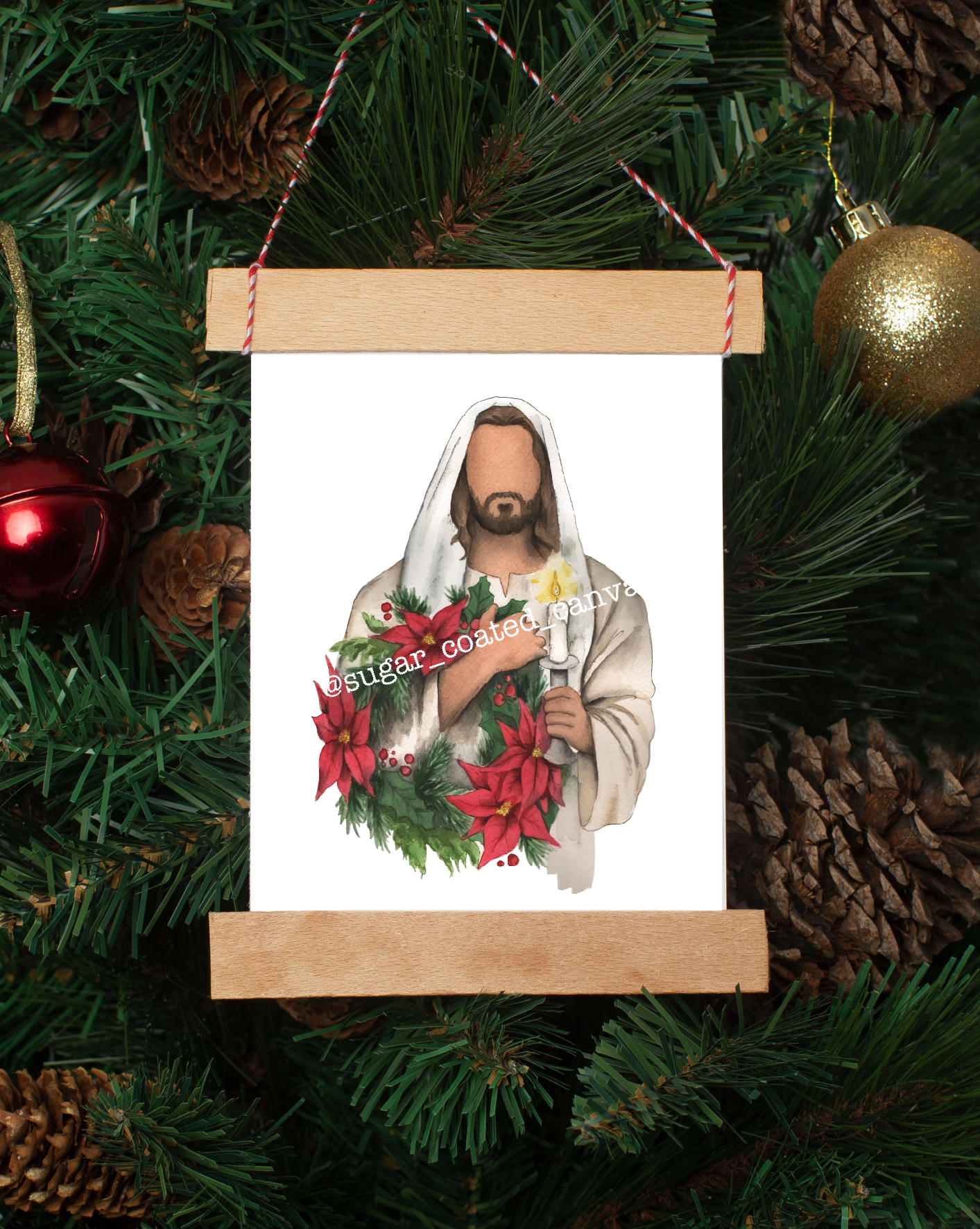 Christmas Jesus meaningful watercolor print