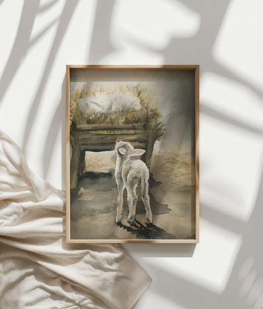 Lamb Of God Watercolor Print