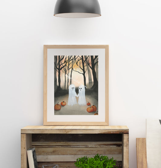 Ghost Watercolor Painting