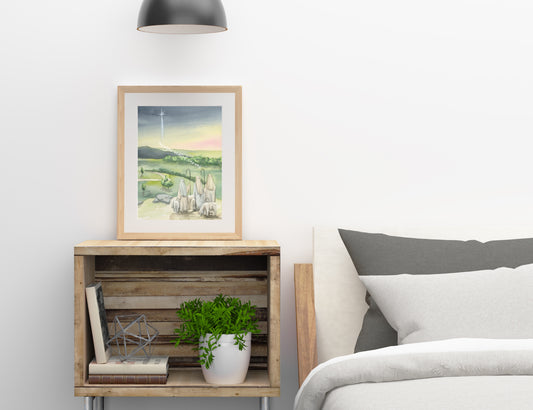 Follow The Star Watercolor Print