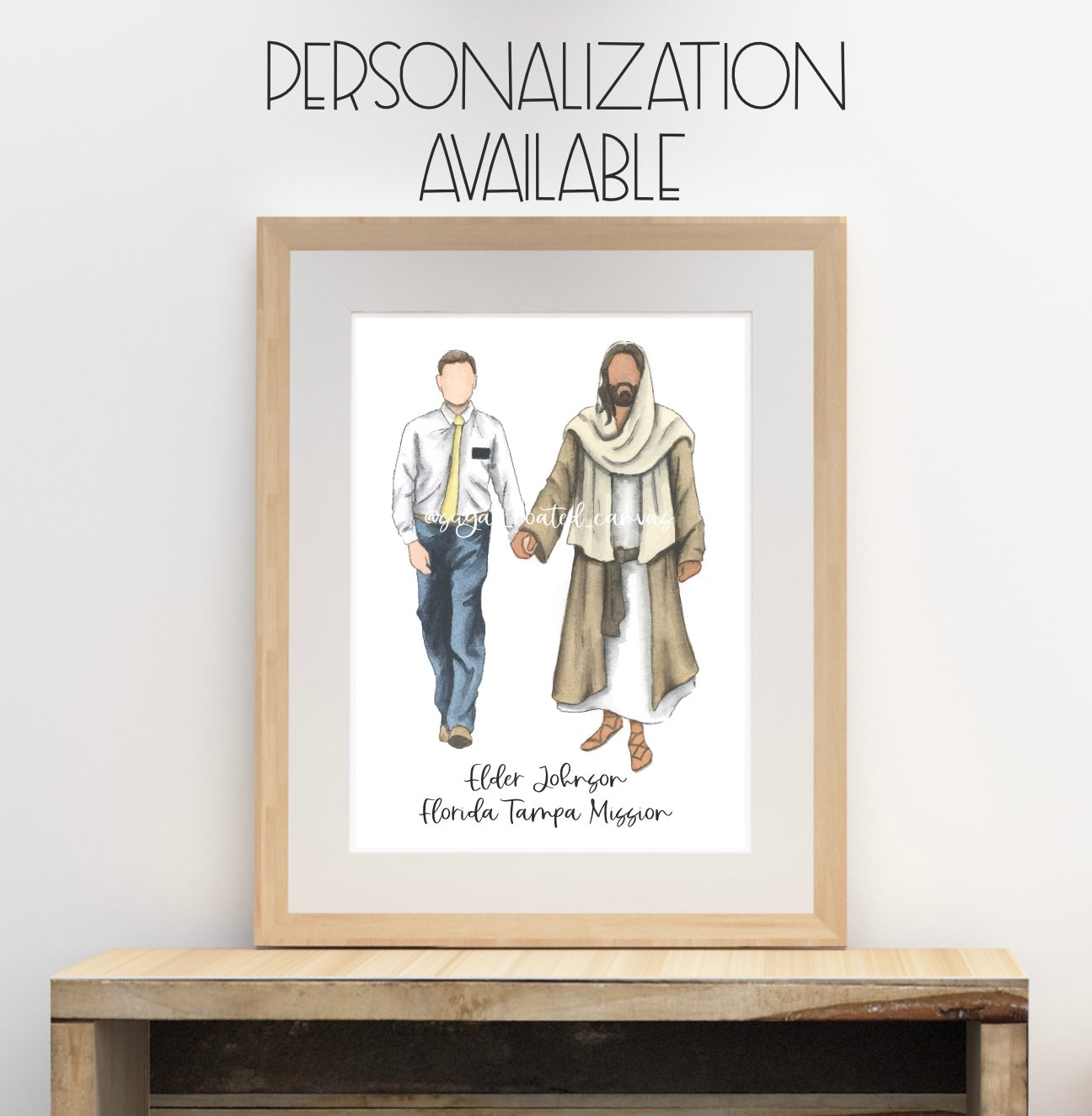 Elder Missionary walking with Jesus Christ Print
