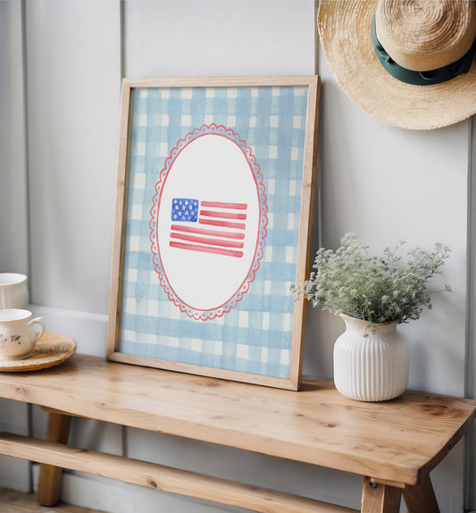 Cute Fourth Of July Flag Print