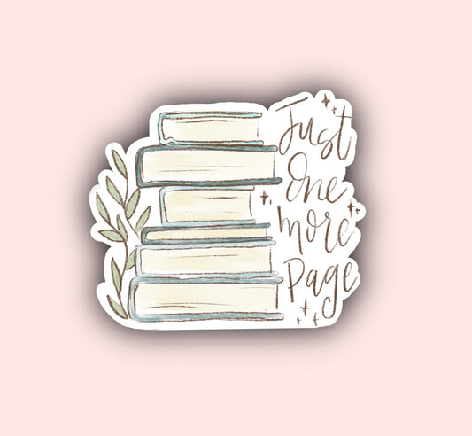 Just One More Page Sticker