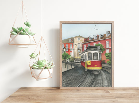 Lisbon Watercolor Print