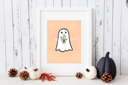 Ghost Watercolor Print