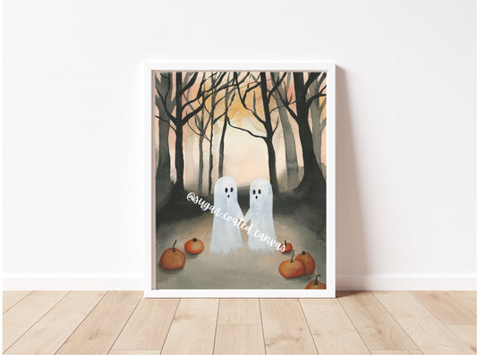 Ghost Watercolor Painting