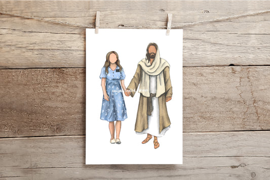 Sister Missionary Brown Hair Fair Skin Tone Digital Download