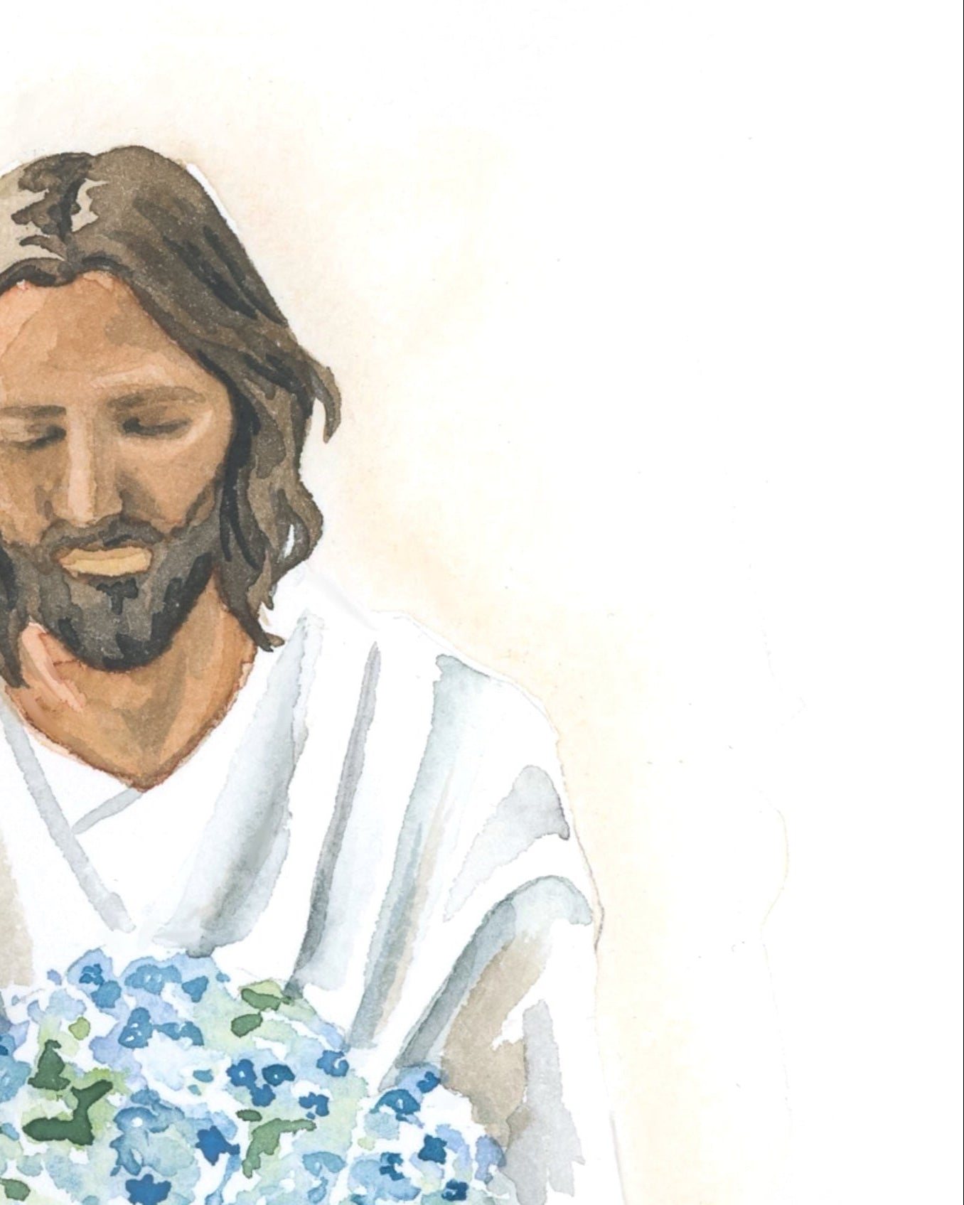 Forget Me Not Christian Watercolor Print