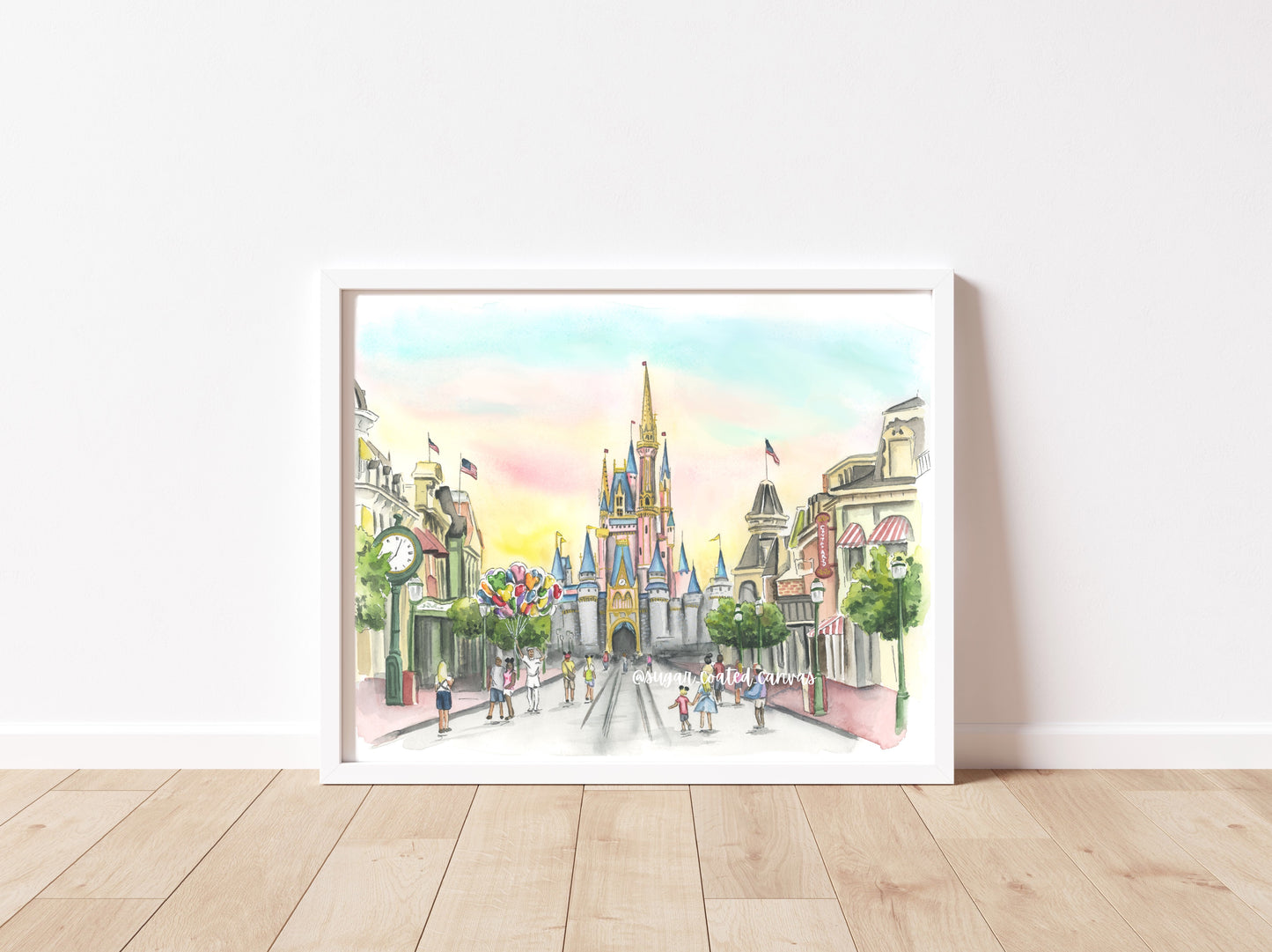 Main Street watercolor Print