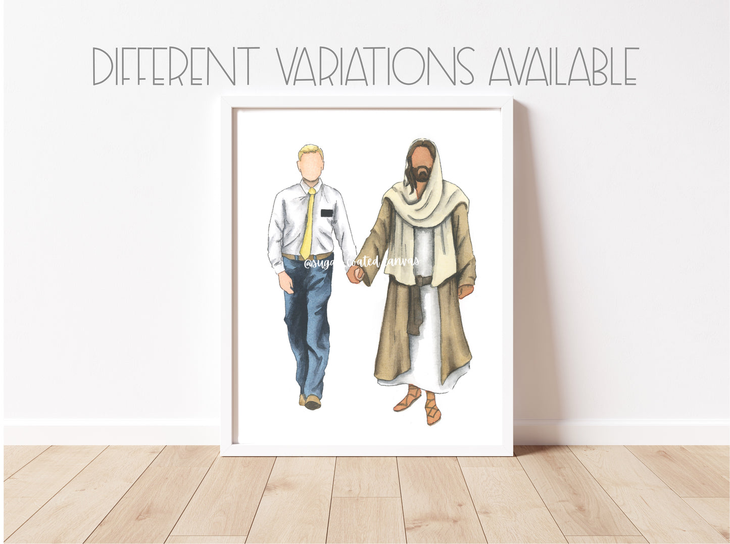 Elder Missionary walking with Jesus Christ Print