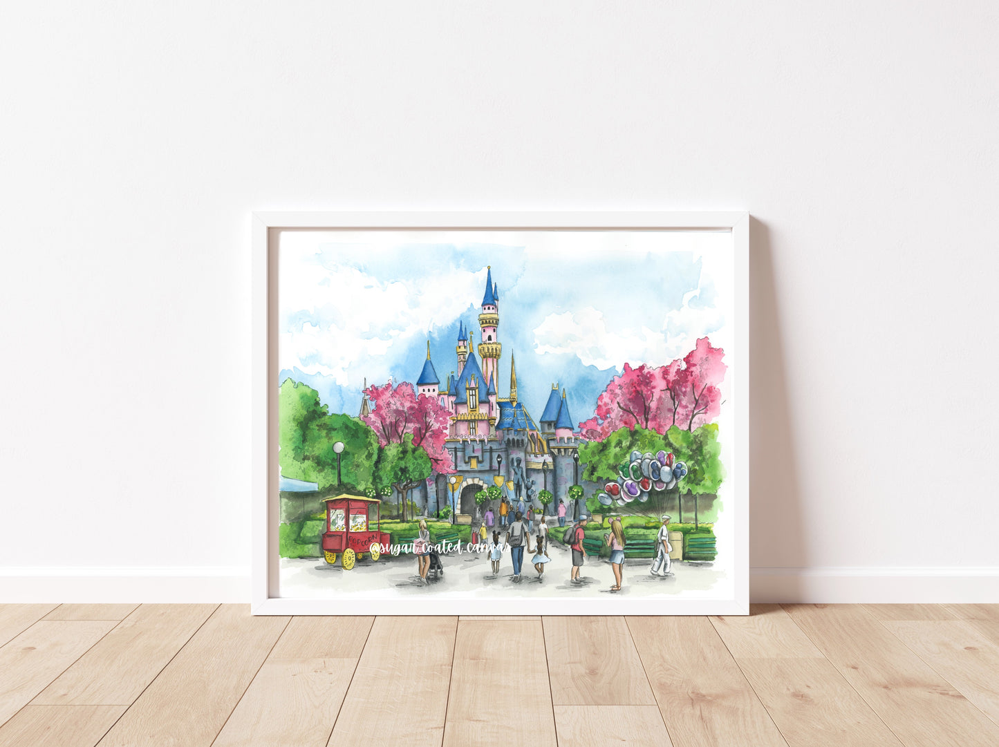Main Street California Watercolor Print