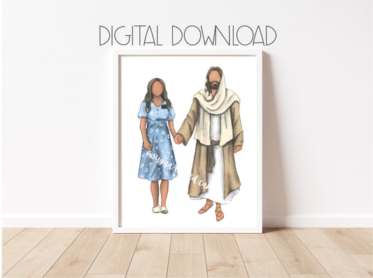 Sister Missionary Brown Hair Medium Skin Tone Digital Download