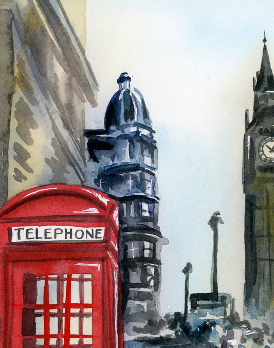 London England Watercolor Print