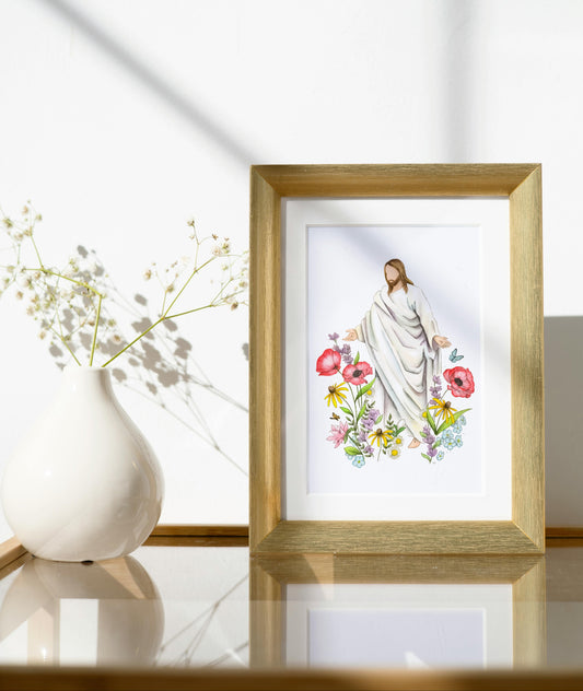 Blooming in His Light Watercolor Print