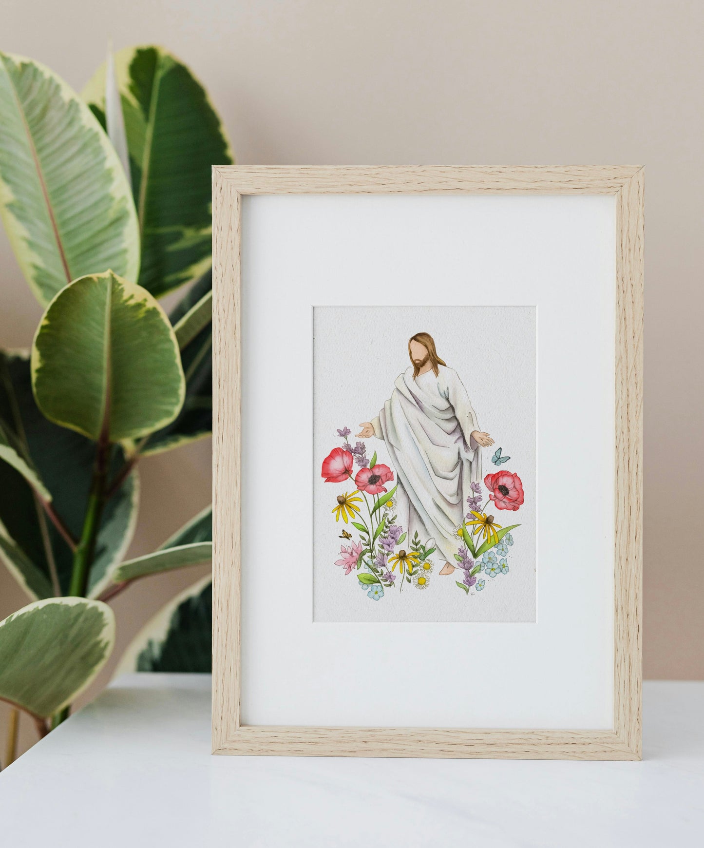 Blooming in His Light Watercolor Print