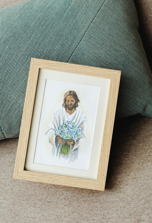 Forget Me Not Christian Watercolor Print