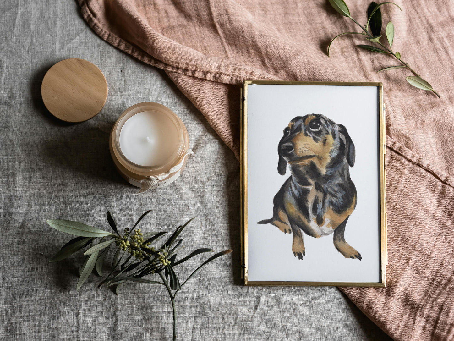 Custom Pet Watercolor Painting